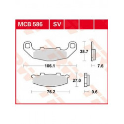 Мото накладки TRW MCB586SV Мото накладки TRW MCB586SV