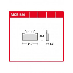 Мото накладки TRW MCB589
