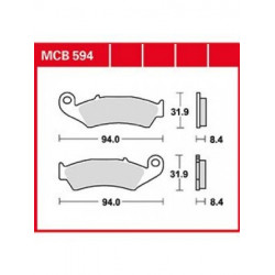 Мото накладки TRW MCB594 Мото накладки TRW MCB594