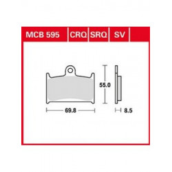 Мото накладки TRW MCB595SRQ Мото накладки TRW MCB595SRQ