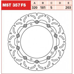 ПРЕДЕН СПИРАЧЕН ДИСК TRW-LUCAS MST357FS