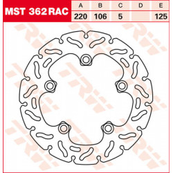 ЗАДЕН СПИРАЧЕН ДИСК TRW-LUCAS MST362RAC