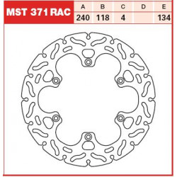 ЗАДЕН СПИРАЧЕН ДИСК TRW-LUCAS MST371RAC