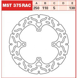 ЗАДЕН СПИРАЧЕН ДИСК TRW-LUCAS MST375RAC