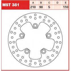ЗАДЕН СПИРАЧЕН ДИСК TRW-LUCAS MST381