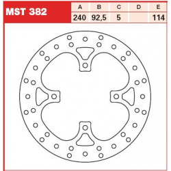 ЗАДЕН СПИРАЧЕН ДИСК TRW-LUCAS MST382 ЗАДЕН СПИРАЧЕН ДИСК TRW-LUCAS MST382