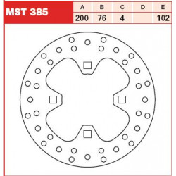 ЗАДЕН СПИРАЧЕН ДИСК TRW-LUCAS MST385 ЗАДЕН СПИРАЧЕН ДИСК TRW-LUCAS MST385
