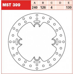 ЗАДЕН СПИРАЧЕН ДИСК TRW-LUCAS MST399