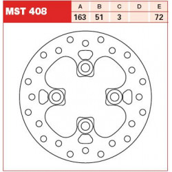 ПРЕДЕН СПИРАЧЕН ДИСК TRW-LUCAS MST408 ПРЕДЕН СПИРАЧЕН ДИСК TRW-LUCAS MST408