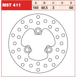 ПРЕДЕН СПИРАЧЕН ДИСК TRW-LUCAS MST411 ПРЕДЕН СПИРАЧЕН ДИСК TRW-LUCAS MST411