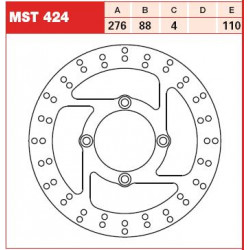 ПРЕДЕН СПИРАЧЕН ДИСК TRW-LUCAS MST424