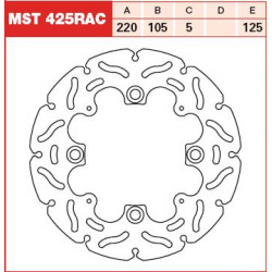 ЗАДЕН СПИРАЧЕН ДИСК TRW-LUCAS MST425RAC