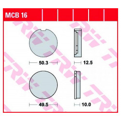 Мото накладки TRW MCB16 Мото накладки TRW MCB16