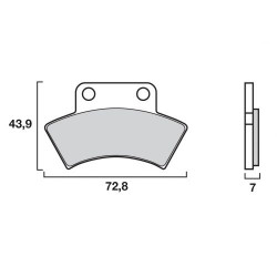 Мотокрос накладки BREMBO 07PO03SD
