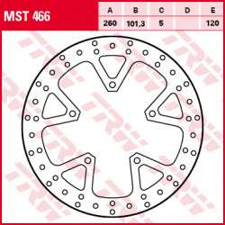 ПРЕДЕН СПИРАЧЕН ДИСК TRW-LUCAS MST466 ПРЕДЕН СПИРАЧЕН ДИСК TRW-LUCAS MST466