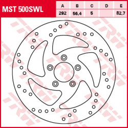 ПРЕДЕН СПИРАЧЕН ДИСК TRW-LUCAS MST500SWL