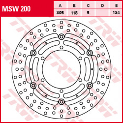 ПЛАВАЩ ПРЕДЕН СПИРАЧЕН ДИСК TRW-LUCAS MSW200