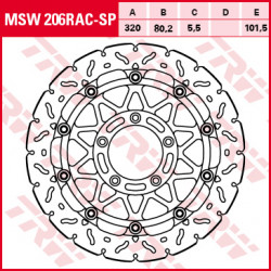ПРЕДЕН СПИРАЧЕН ДИСК TRW-LUCAS MSW206RAC-SP