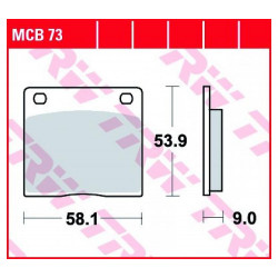 Мото накладки TRW MCB73 Мото накладки TRW MCB73