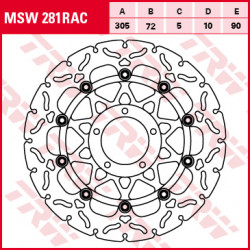 ПЛАВАЩ ПРЕДЕН СПИРАЧЕН ДИСК TRW-LUCAS MSW281RAC