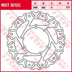 ПРЕДЕН СПИРАЧЕН ДИСК TRW-LUCAS MST301EC