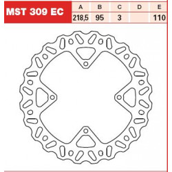 ПРЕДЕН СПИРАЧЕН ДИСК TRW-LUCAS MST309EC