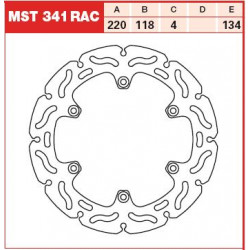 ЗАДЕН СПИРАЧЕН ДИСК TRW-LUCAS MST341RAC ЗАДЕН СПИРАЧЕН ДИСК TRW-LUCAS MST341RAC