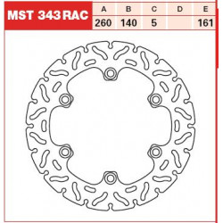 ЗАДЕН СПИРАЧЕН ДИСК TRW-LUCAS MST343RAC