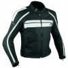 Кожено яке за мотор A-PRO SBK WHITE