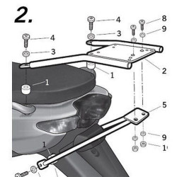 Монтажен комплект за куфари SHAD TOP MASTER YAMAHA NE'OS 50 08 Монтажен комплект за куфари SHAD TOP MASTER YAMAHA NE'OS 50 08