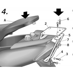 Монтажен комплект за куфари SHAD TOP MASTER YAMAHA JOG RR CS50 '02