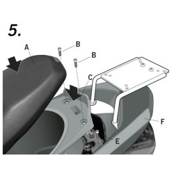 Монтажен комплект за куфари SHAD TOP MASTER YAMAHA CYGNUS 125 X '04