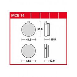 Мото накладки TRW MCB14 Мото накладки TRW MCB14