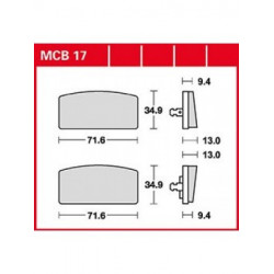 Мото накладки TRW MCB17 Мото накладки TRW MCB17