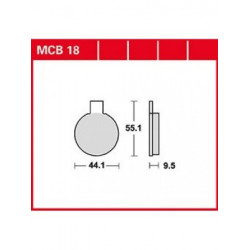 Мото накладки TRW MCB18