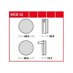 Мото накладки TRW MCB32
