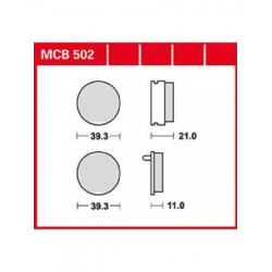 Мото накладки TRW MCB502