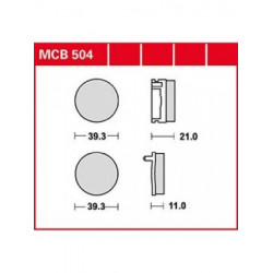 Мото накладки TRW MCB504 Мото накладки TRW MCB504