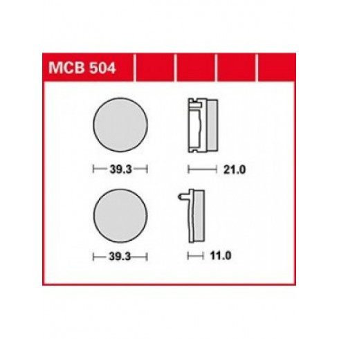 Мото накладки TRW MCB504 Мото накладки TRW MCB504