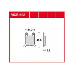 Мото накладки TRW MCB508