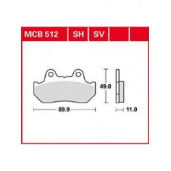 Мото накладки TRW MCB512