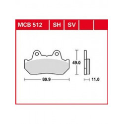 Мото накладки TRW MCB512SH Мото накладки TRW MCB512SH