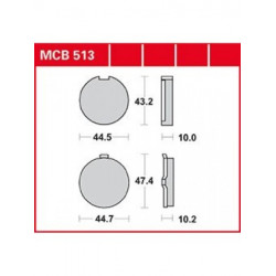 Мото накладки TRW MCB513 Мото накладки TRW MCB513