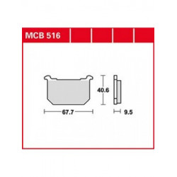 Мото накладки TRW MCB516 Мото накладки TRW MCB516