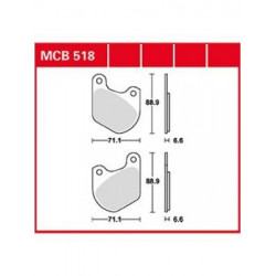 Мото накладки TRW MCB518