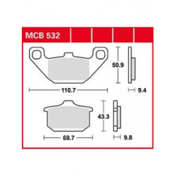 Мото накладки TRW MCB532