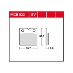 Мото накладки TRW MCB533SV