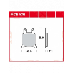 Мото накладки TRW MCB536