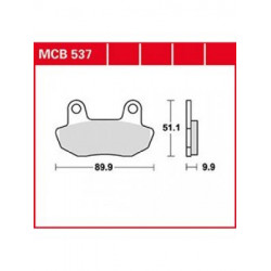 Мото накладки TRW MCB537