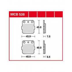 Мото накладки TRW MCB538SI